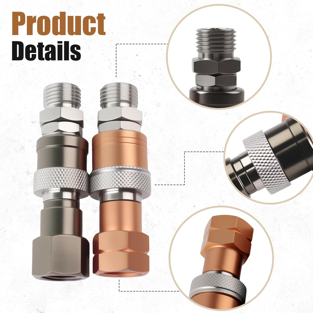 2Pcs Oxy Acetylene Torch Quick Connects Fittings Set, Oxygen Acetylene Quick Dis