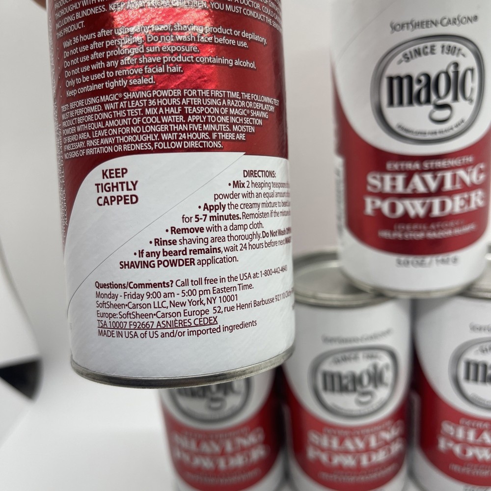 Softsheen-Carson Magic Shaving Powder for Men - Extra Strength 5 Pack