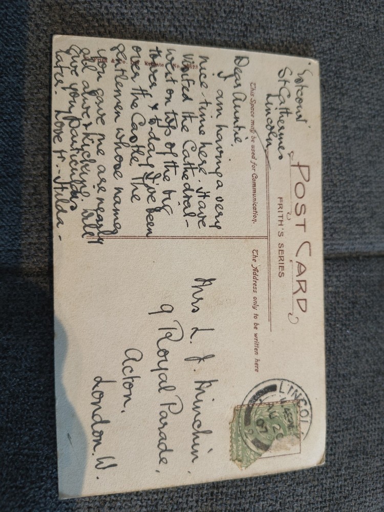 Lincoln S W Cathedral Postcard