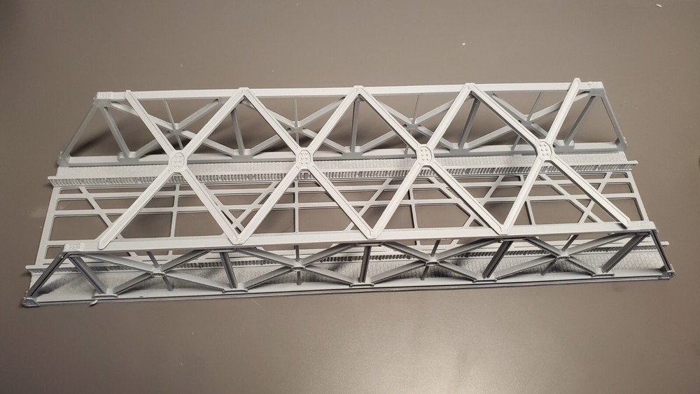 N scale steel train bridge 1:160