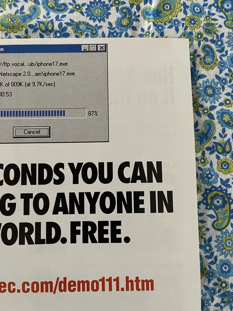 Vintage 1996 Vocaltec Internet Phone Print Ad