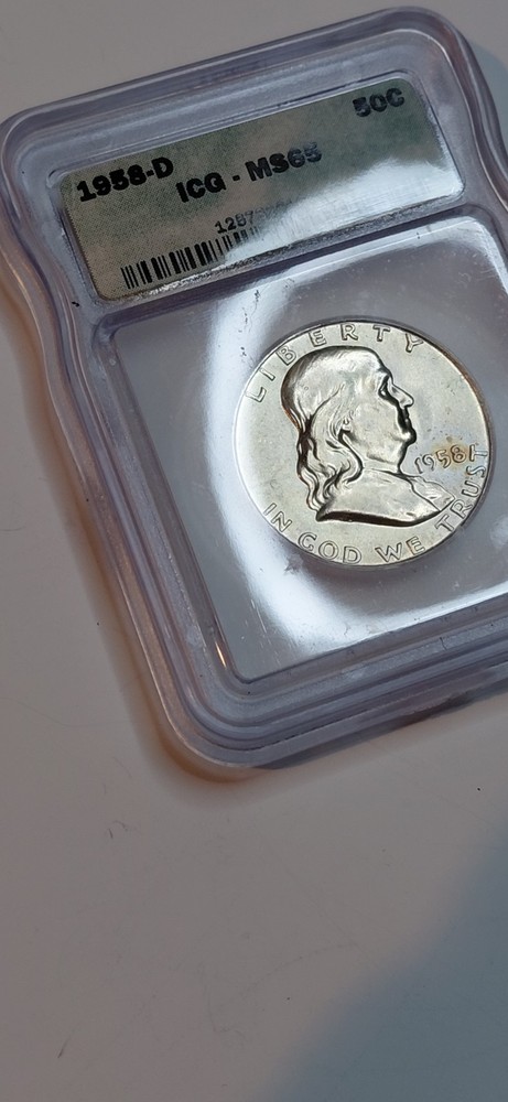 1958-D 50c Silver Franklin Half Dollar MS65 90% Silver