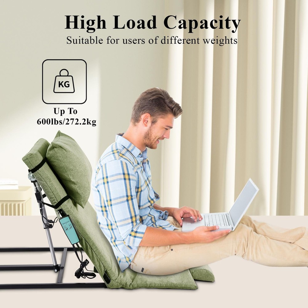 Electric Lifting Bed Backrest 2-80° Adjustable Back Rest Support remote control