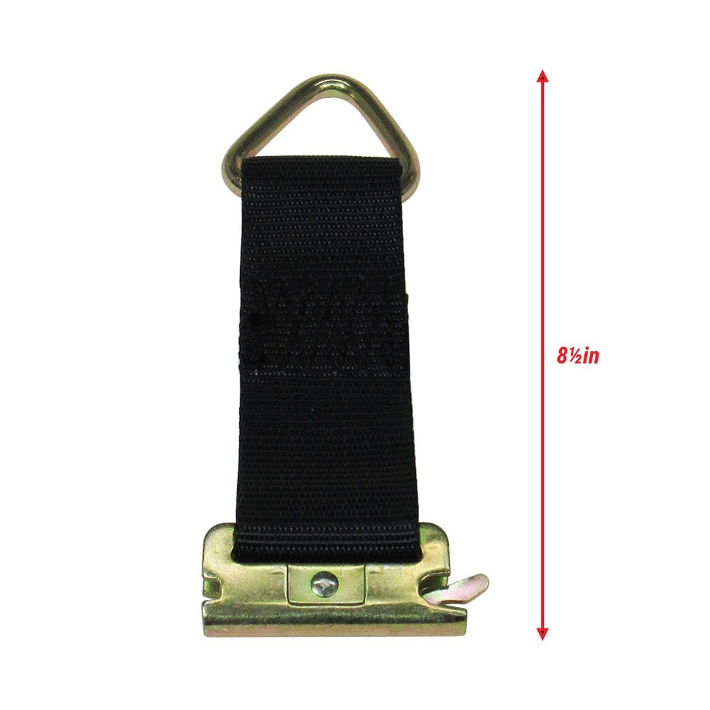 Pit Posse E-Track Cargo Strap w/ D Ring Anchor Tie Down w/ Spring Adapter 2 Pack