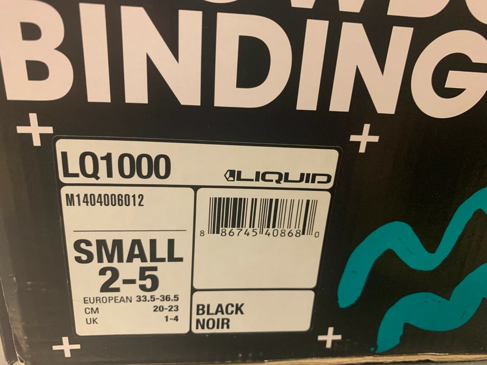 LIQUID LQ1000 Snowboard Bindings Small 2-5