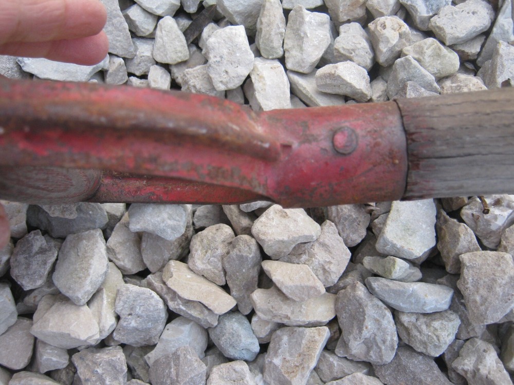 Rusty Original Vintage Primitive Shovel D Handle 43" long great decor