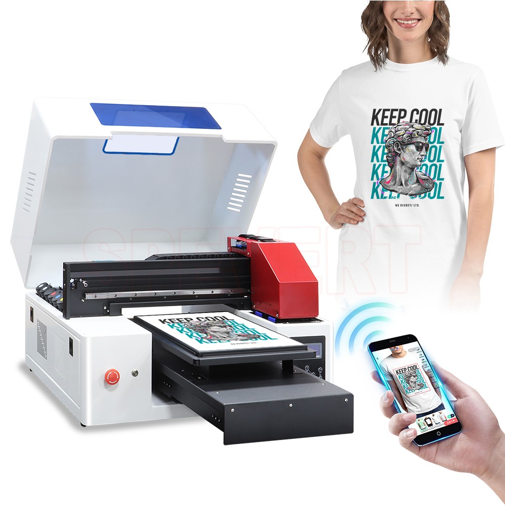 Printer A3 for UV Tshirt Textile Clothes Printing Machine Double PrinterHead USA
