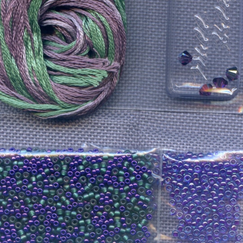 Royal Orchid Tiny Treasured Diamond Bead Kit Mill Hill 2013