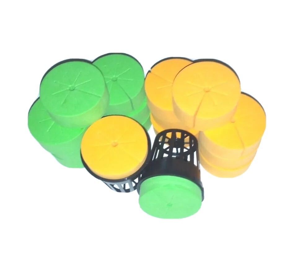 16 CLONE COLLAR INSERT plus 16 2" NET POT CUPS HYDROPONIC CLONE SYSTEM GROW KIT