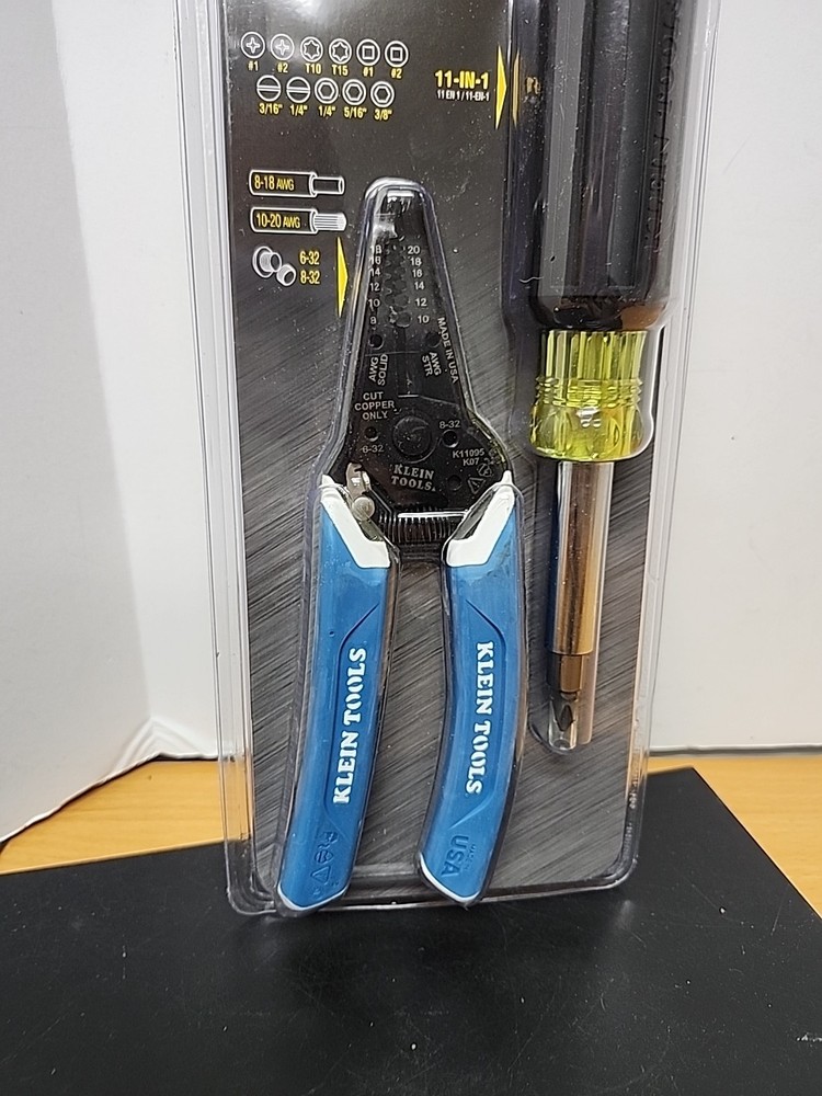 Klein Tools 2 Piece Set Wire Stripper/Cutter & 11-In-1 Multi-Bit Driver #92922