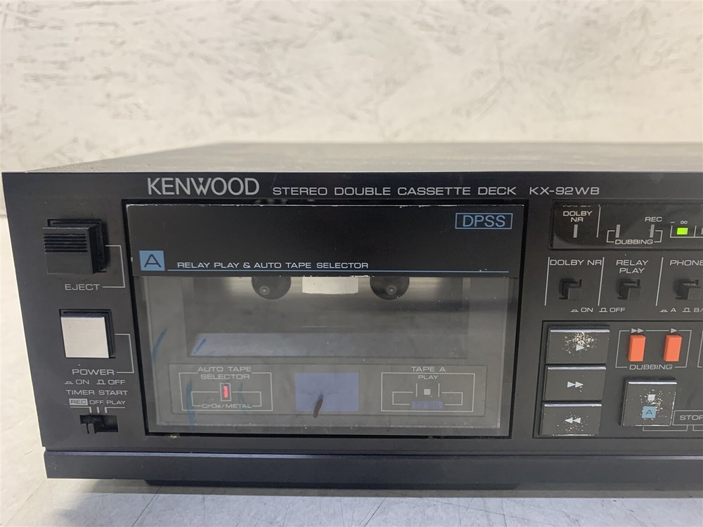 KENWOOD STEREO DOUBLE CASSETTE DECK KX-92WB