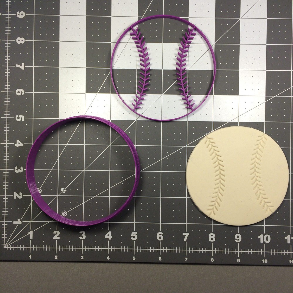 Baseball 266-B902 Cookie Cutter and Stamp