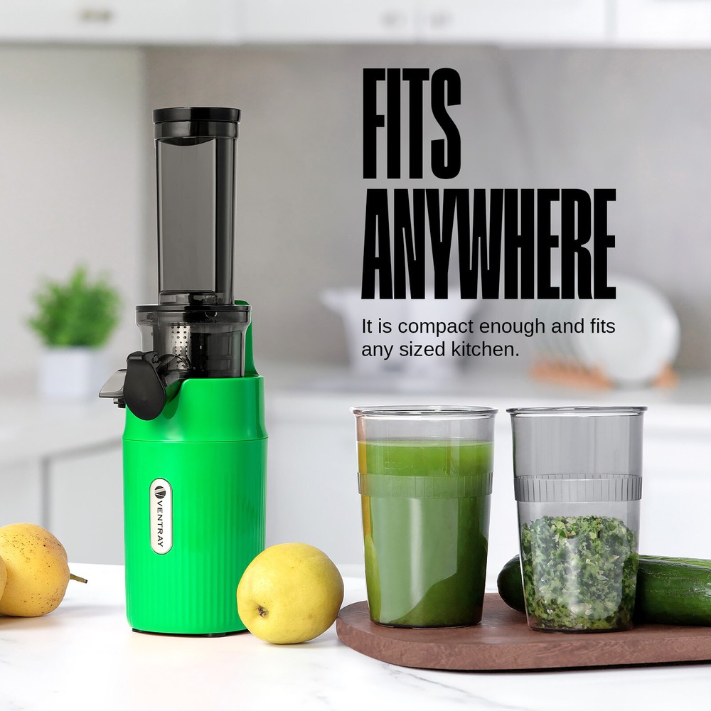Ventray Essential Ginnie Compact Cold Press Juicer, Easy Clean & Nutrient Dense