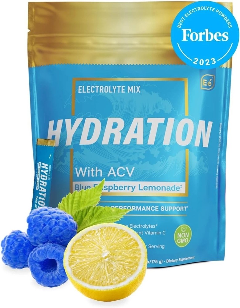 Electrolyte Drink Mix – Essential Elements Blue Raspberry Hydration, 25 Pack
