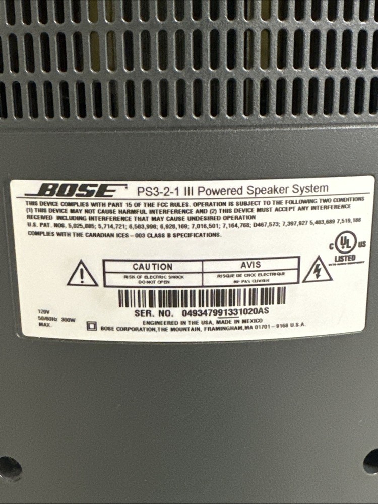 Bose PS 3-2-1 III Powered Speaker System Subwoofer