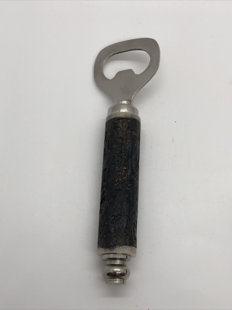 Bark Wood Handled Corkscrew Wine & Bottle Opener Set