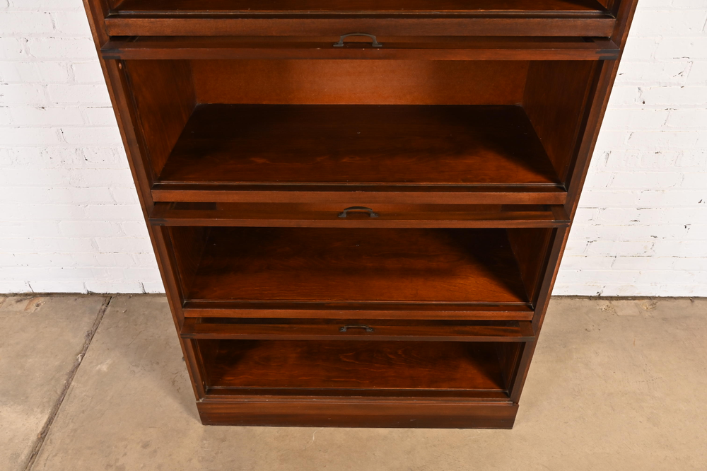 Vintage Arts & Crafts Mahogany Large Six-Stack Barrister Bookcase