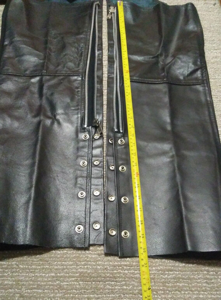 Vintage Event Leather Motorcycle Chaps Size SX (Small)