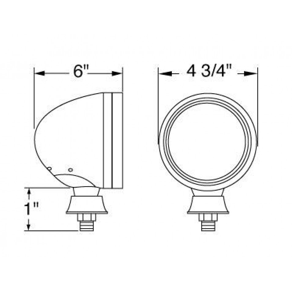 6 High Power 3 Watt LED Teardrop Work Light - Chrome