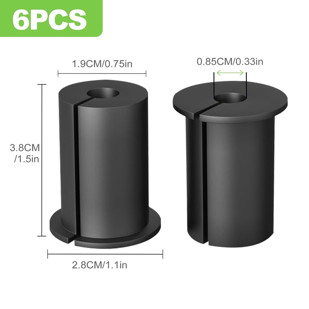 6PCS Waterproof 3/4 Inch Cable Wall Pass Through Grommets Essential Accessory