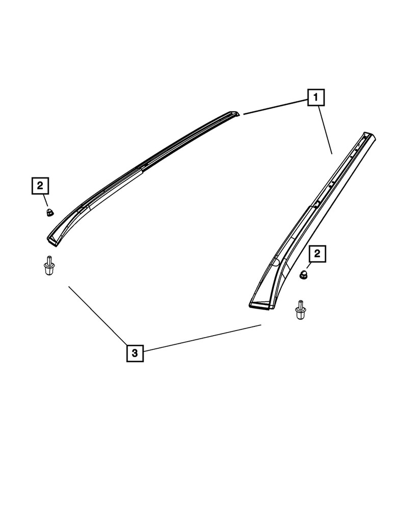 Genuine Mopar Lugg Rack Cross Rail Left 68032967AB