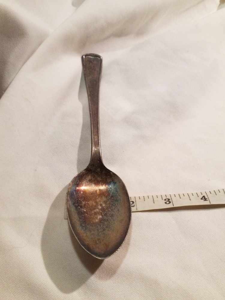Vintage Krell Rest Sup Co. Silverplate Serving Spoon Monogrammed/ Engraved "LP"