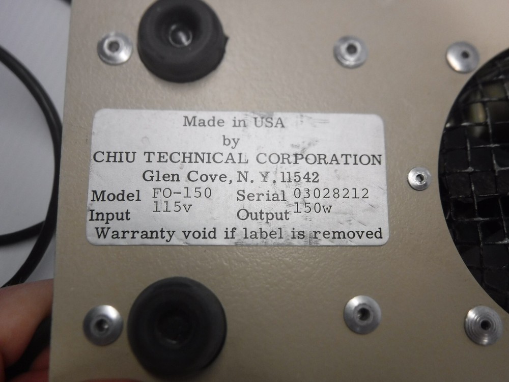 Lumina F0-150 Light Source Illuminator ** No Bulb Inside **