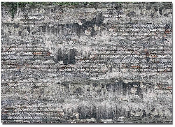 Busch 7415 HO Scale Printed Surface Sheets pkg(2) Each Industrial Brick