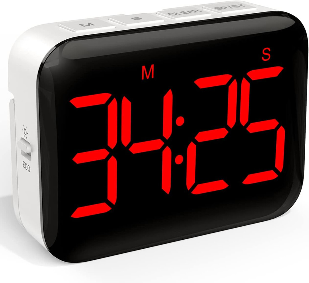 Magnetic Kitchen Timer for Cooking with Count Up Countdown, Digital Timer Batter