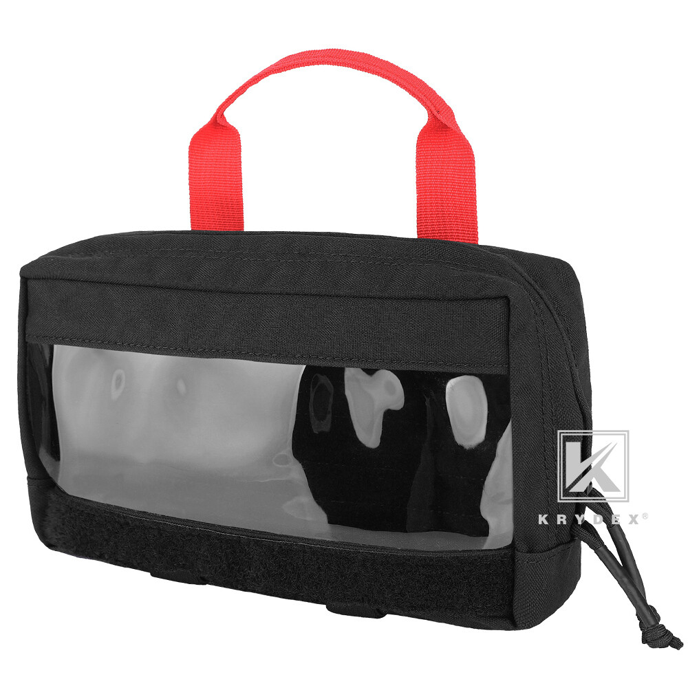 KRYDEX Clear Top Insert Pouch Organizer Hook Back Packing Cube for D3 Backpack