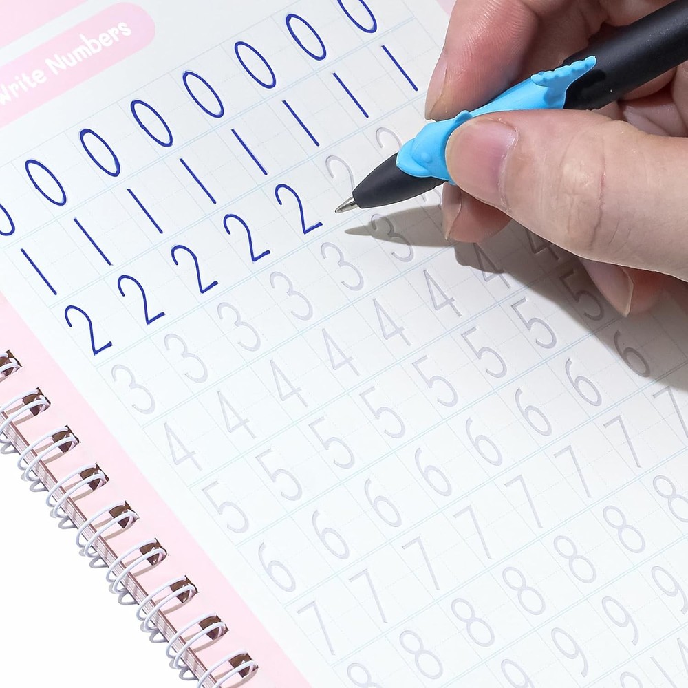 Magic Grooved Handwriting Practice CopybookSet Tracing Books Reusable forKids 3+