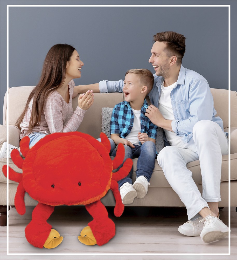 STYLISH PLUSH PILLOW - XL CRAB