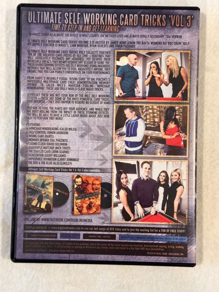 Ultimate Self Working Card Tricks Volume 3 by BigBlindMedia - Magic DVD