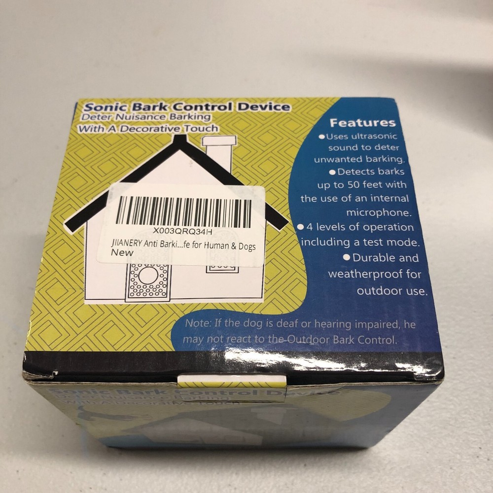 Sonic Bark Control Device with Decorative Touch! Small House Open Box