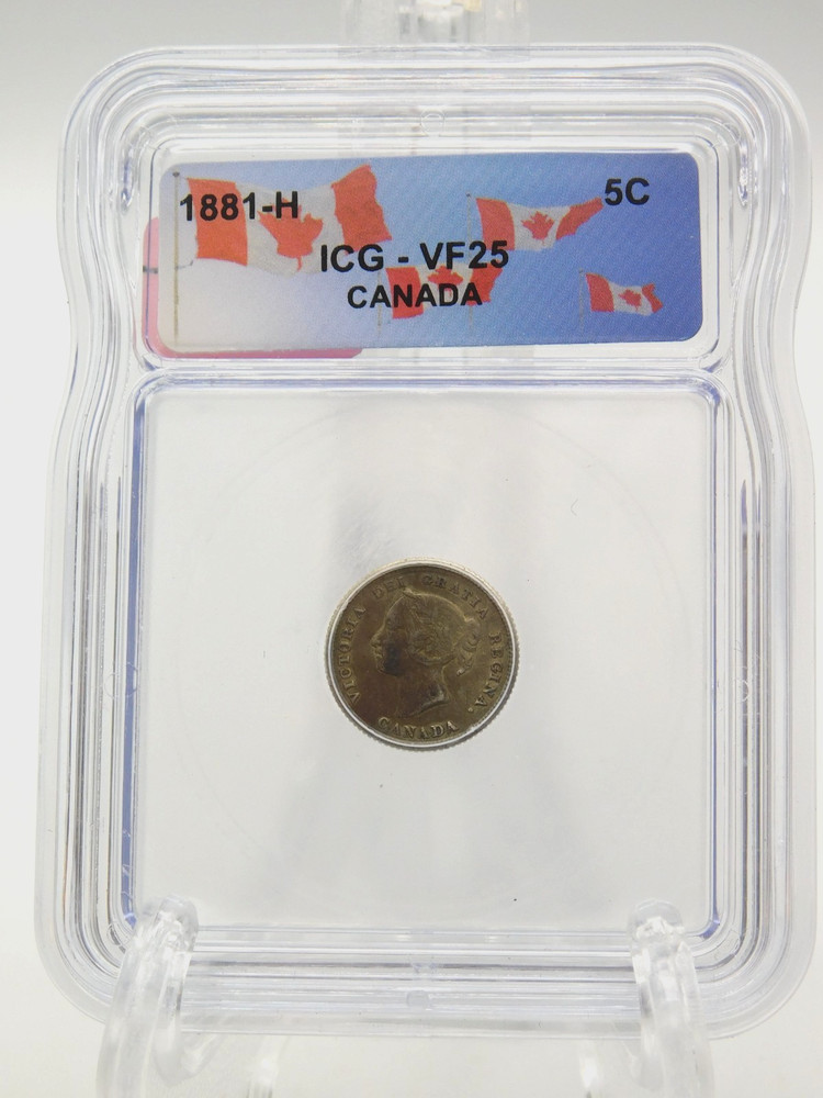 1881-H CANADA FIVE CENT ICG VF25 (BT1175)