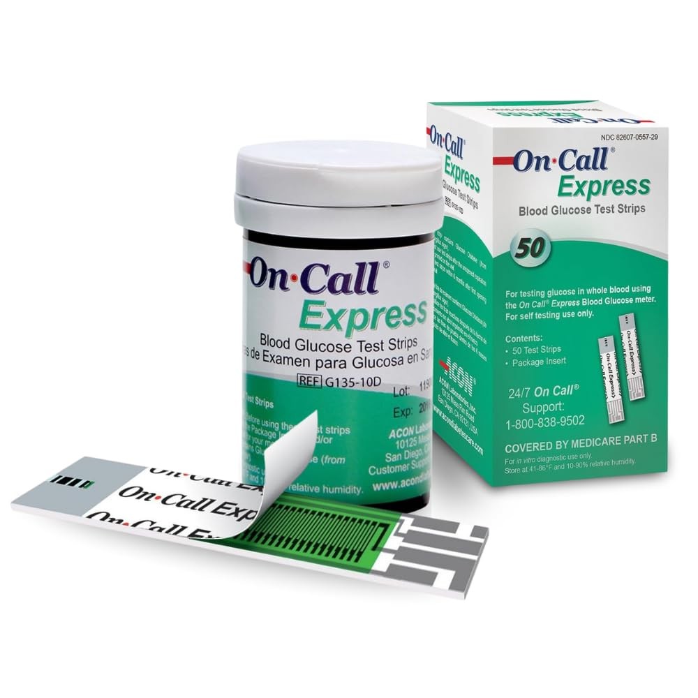 Blood Glucose Test Strips 50 Count No Coding Needed Quick Read Accurate Testing