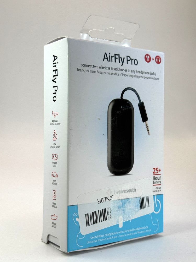 Twelve South AirFly Pro Deluxe, Bluetooth Audio Transmitter/Receiver Black
