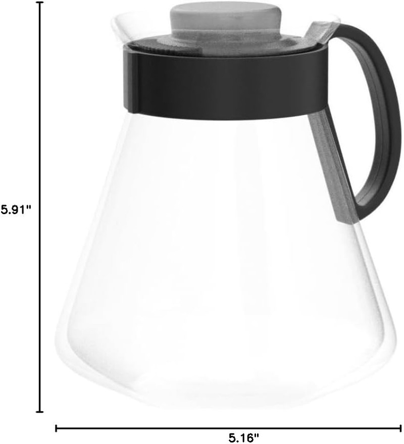 V60 Glass Range Coffee Server, 800Ml, Black