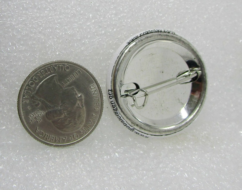 Love Heart Dove Button Pin