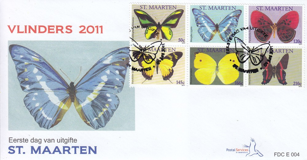 Sint Maarten Issue FDC 2011 (4) Butterflies
