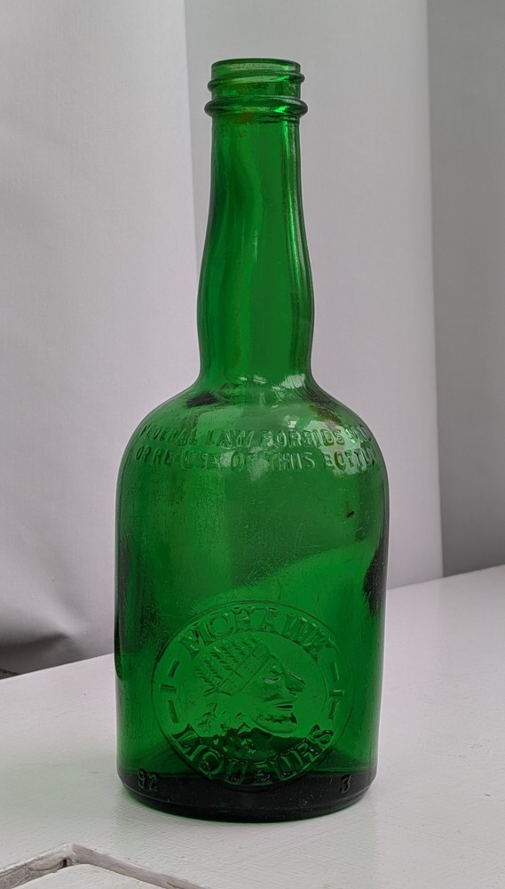 Vintage Mohawk Liqueurs green Bottle