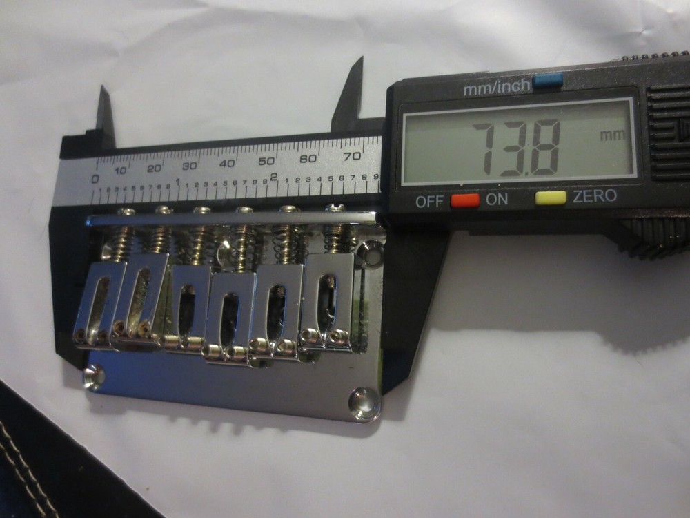 Guitar Hardtail Bridge- 6 string- chrome- item ht903