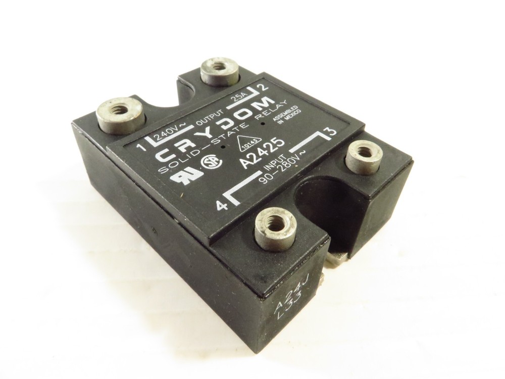 Crydom Solid State Relay, A2425, Input: 90-280V, Output: 240V/25A