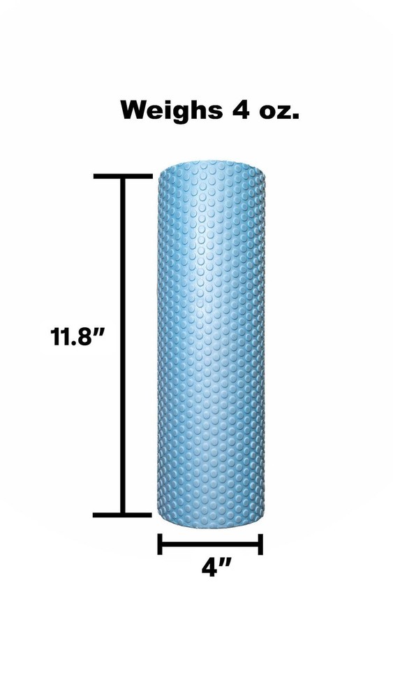 11.8 Inch Medium Density Foam Massage Roller - Light Blue Trigger Point Massa...