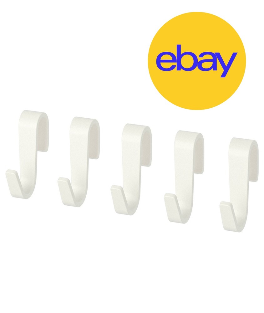 IKEA Sunnersta Hook Plastic White 1 Pack/5 Hooks New