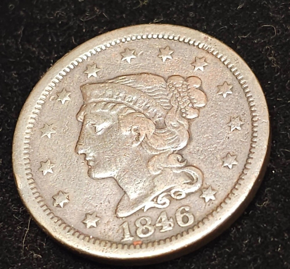 1846 Large Cent, Medium Date, Very Fine