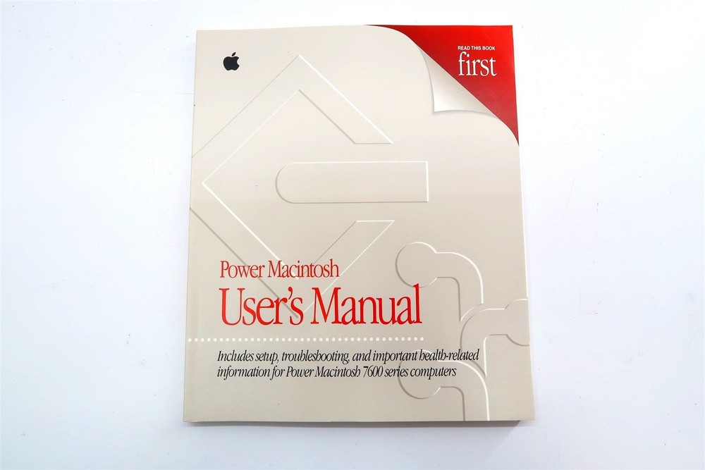 New APPLE POWER MACINTOSH 7600 Series Computer USER'S MANUAL ~ MINT / NOS 1996