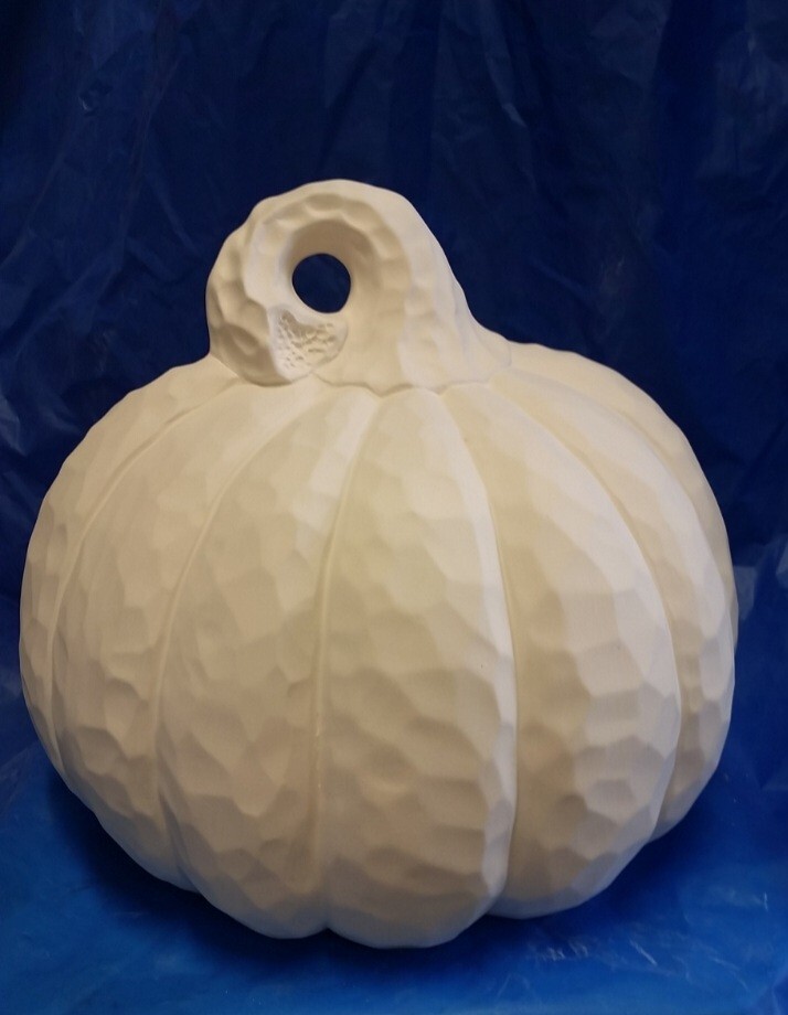 Ceramic Bisque~~ Ready to Paint ~~Medium Whittled Pumpkin