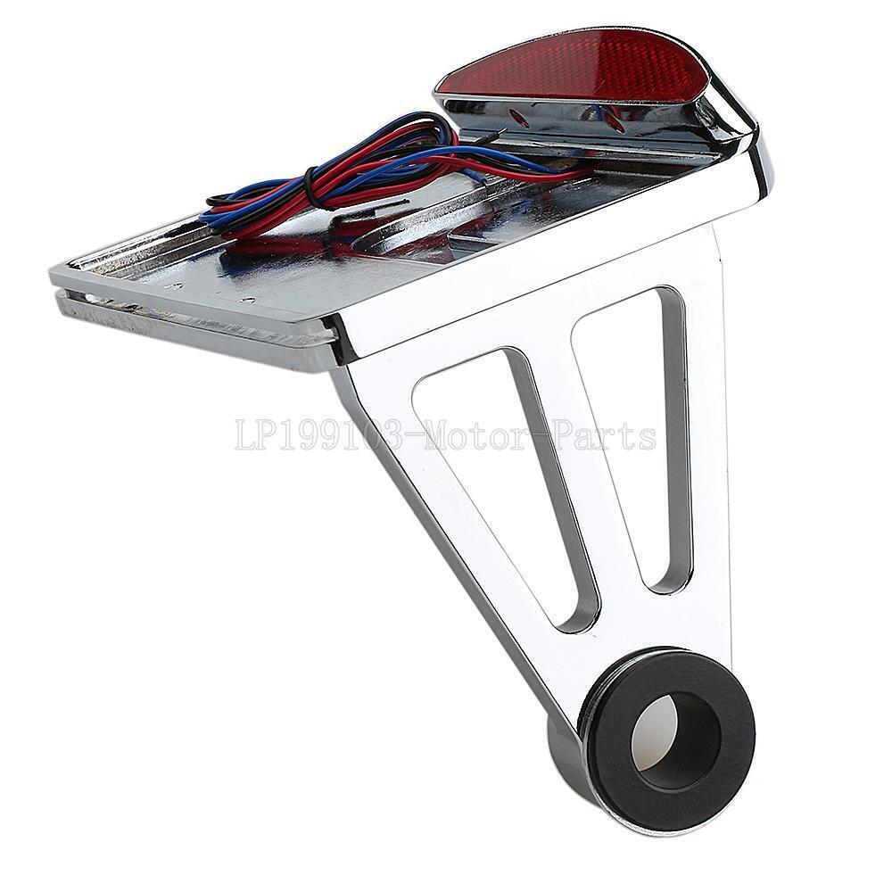 Chrome Side Mount License Plate Bracket For Harley-Davidson Softail Deuce FXSTD