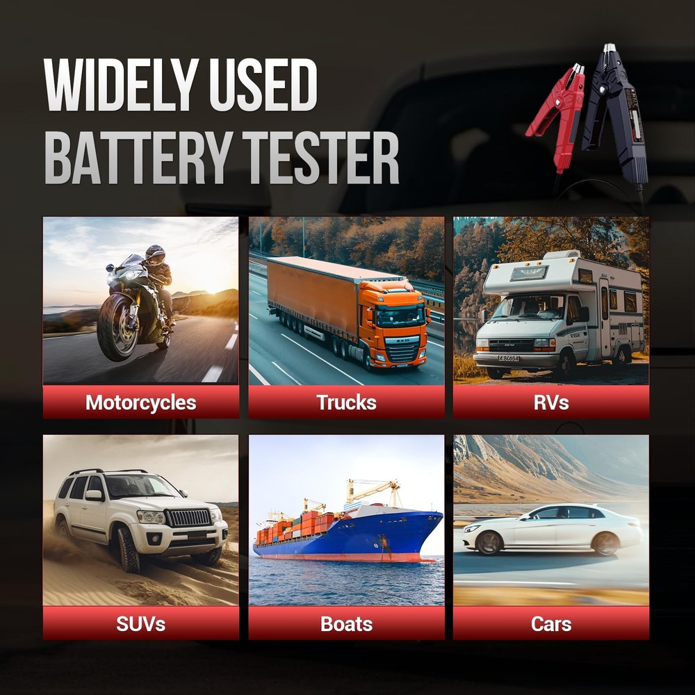 Launch Battery Tester, BST 360 Bluetooth Test Clip, Compact, Black